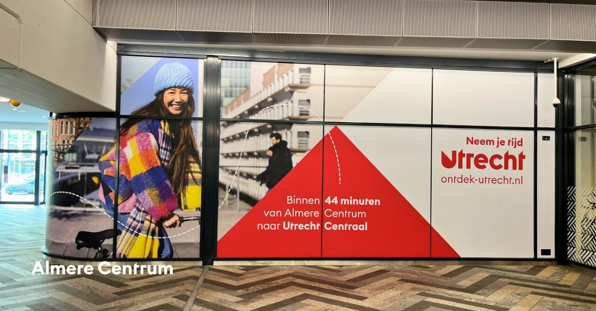 Pop up Neem je tijd campagne Almere Centraal