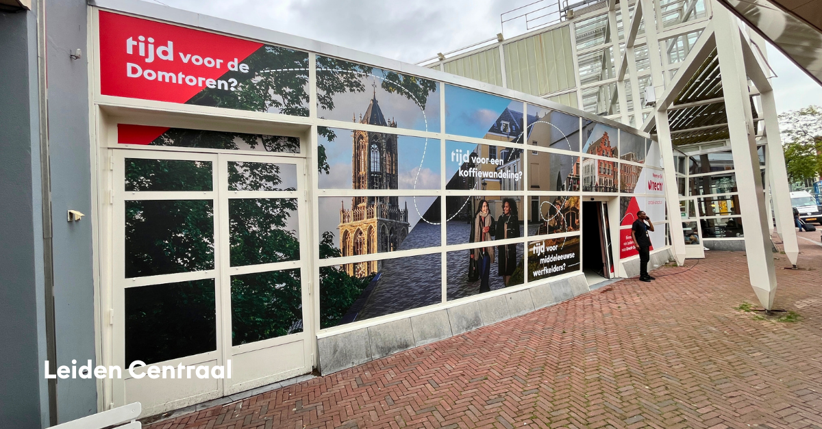 Pop up Neem je tijd campagne Leiden Centraal