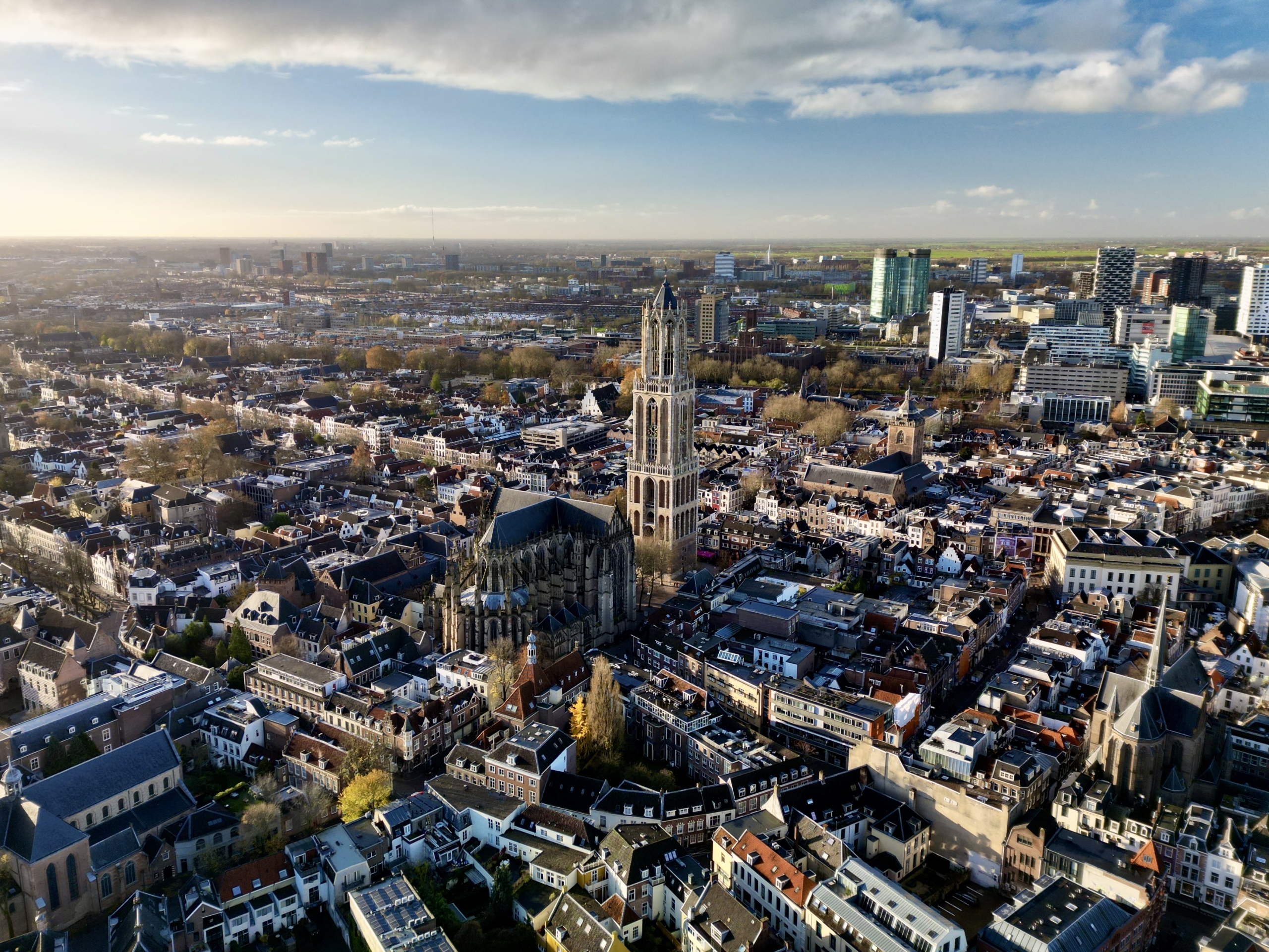 Domtoren met uitzicht op centrum Utrecht