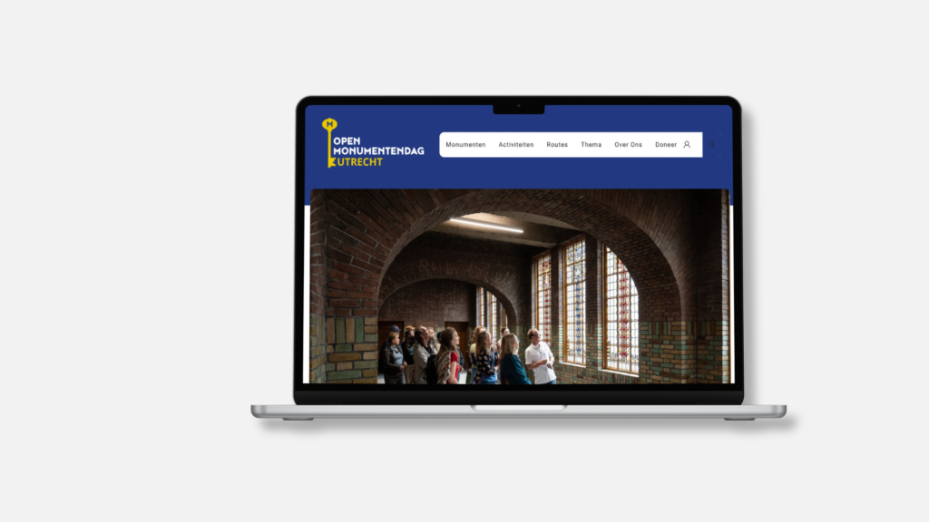 Website Open Monumentendag Utrecht mock-up.